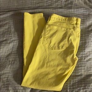 J Crew Toothpick Size 27 Ankle Bright Yellow jeans